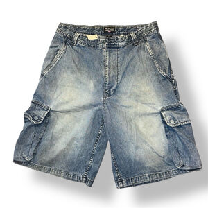 Polo Jeans Co. Ralph Lauren Blue Denim Cargo Shorts Waist 34